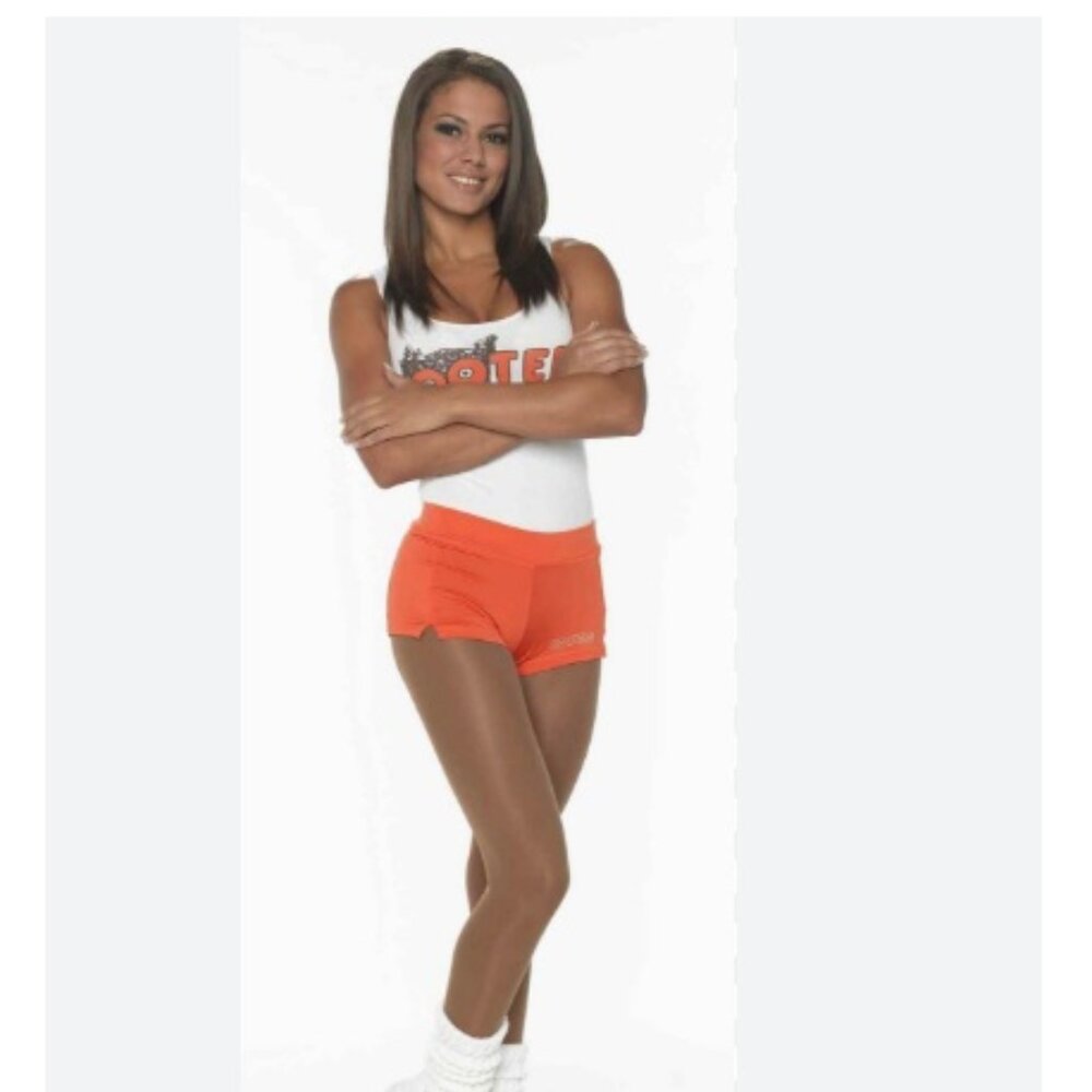 Official Hooters Girl Uniform Orange Shorts XXS Authentic Waitress‎
